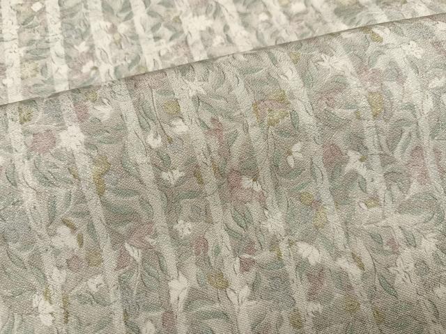 平和屋着物●上質な小紋 草花文 正絹 逸品 AABM1153ph
