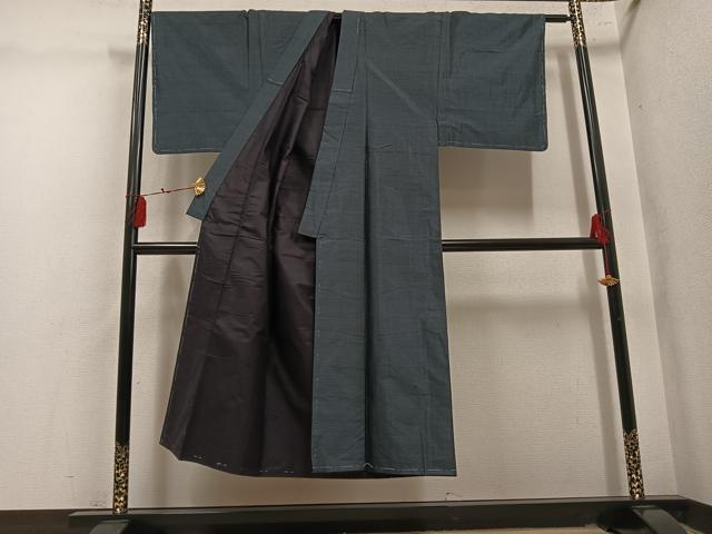 平和屋着物●男性 本場大島紬 80亀甲 総詰め 正絹 逸品 未使用 AABM1168ph