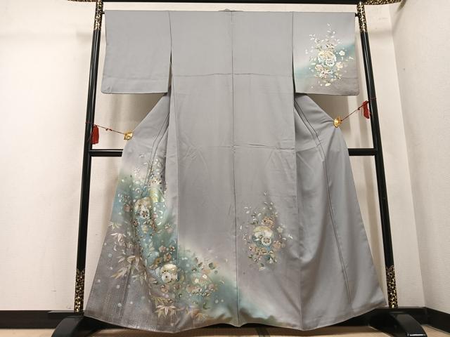 平和屋着物●訪問着 辻が花 螺鈿 暈し染め 金銀彩 正絹 逸品 AABM1189ph