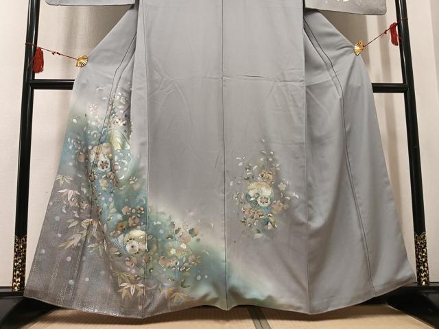 平和屋着物●訪問着 辻が花 螺鈿 暈し染め 金銀彩 正絹 逸品 AABM1189ph
