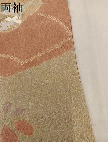 平和屋着物●訪問着 絞り 草花文 正絹 逸品 AABM1190ph