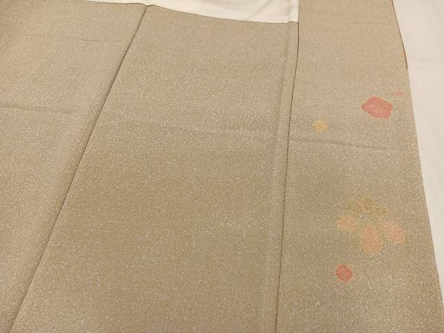 平和屋着物●訪問着 絞り 草花文 正絹 逸品 AABM1190ph
