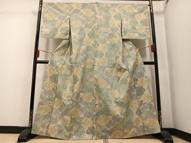 平和屋着物●本場大島紬 花尽くし 正絹 逸品 AABM1206ph