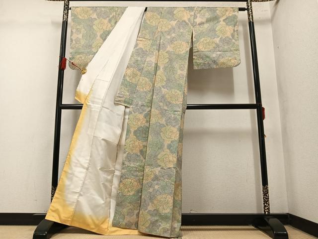 平和屋着物●本場大島紬 花尽くし 正絹 逸品 AABM1206ph