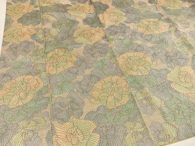 平和屋着物●本場大島紬 花尽くし 正絹 逸品 AABM1206ph