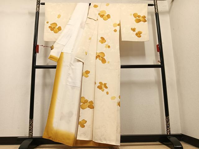 平和屋着物●訪問着 地紋起こし 舞花文 正絹 逸品 AABM1208ph