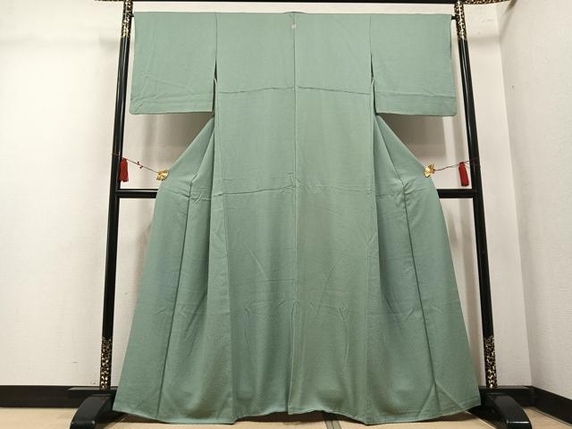 平和屋着物●上質な色無地 薄青色 正絹 逸品 AABM1227ph