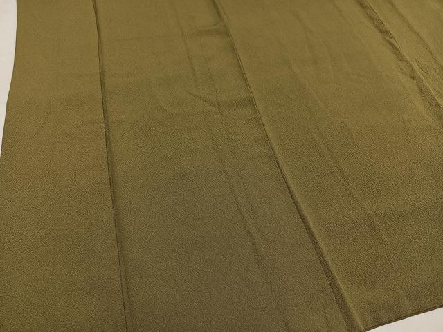 平和屋着物●上質な色無地 油色 正絹 逸品 AABM1229ph