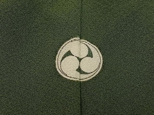 平和屋着物●上質な色無地 海松色 正絹 逸品 AABM1232ph