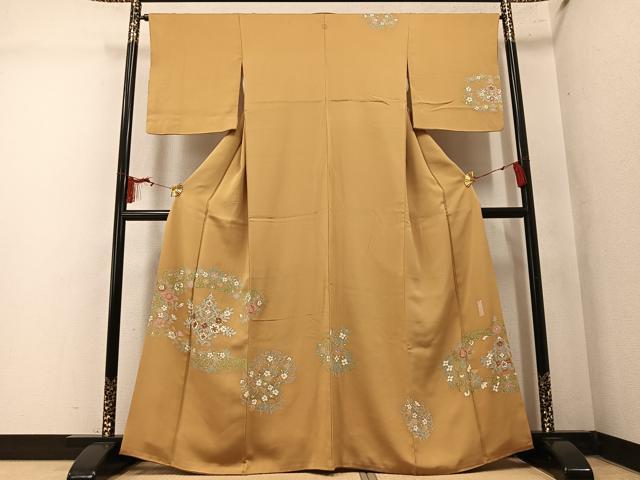 平和屋着物●訪問着 作家物 草花文 金彩 正絹 逸品 AABM1234ph