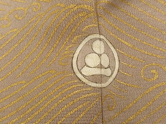 平和屋着物●訪問着 刺繍 几帳吉祥草花文 金彩 正絹 逸品 AABM1245ph