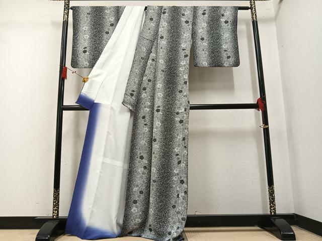 平和屋着物●上質な小紋 梅 正絹 逸品 AABM1250ph