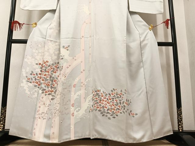 平和屋着物●訪問着 立波枝花文 正絹 逸品 AABM1252ph