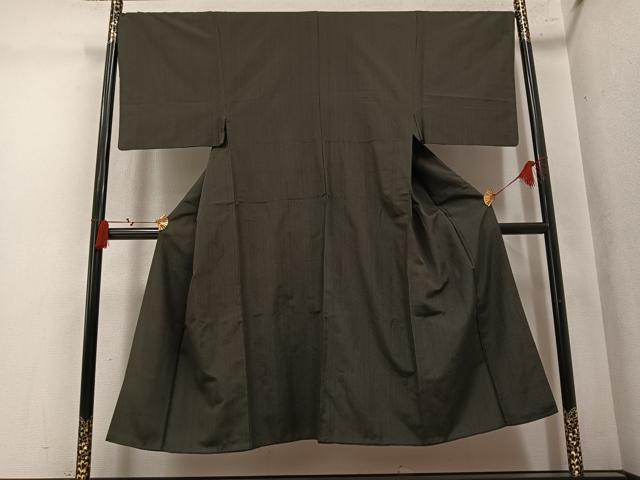 平和屋着物●男性 紬 縞 正絹 逸品 AABM1254ph
