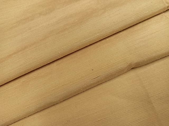 平和屋着物●上質な紬 色無地 枯色 正絹 逸品 AABM1260ph
