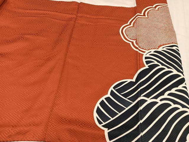 平和屋着物●豪華振袖 駒刺繍 雲重ね舞蝶文 金彩 正絹 逸品 AABM1267ph