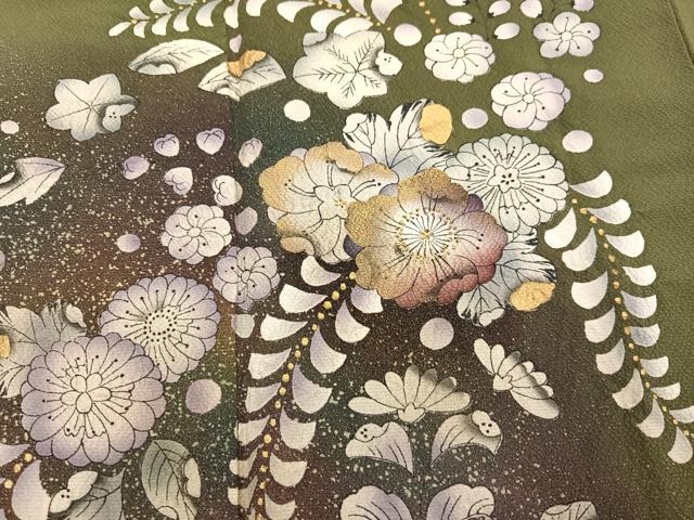 平和屋着物●訪問着 辻が花 暈し染め 金彩 正絹 逸品 AABM1271ph