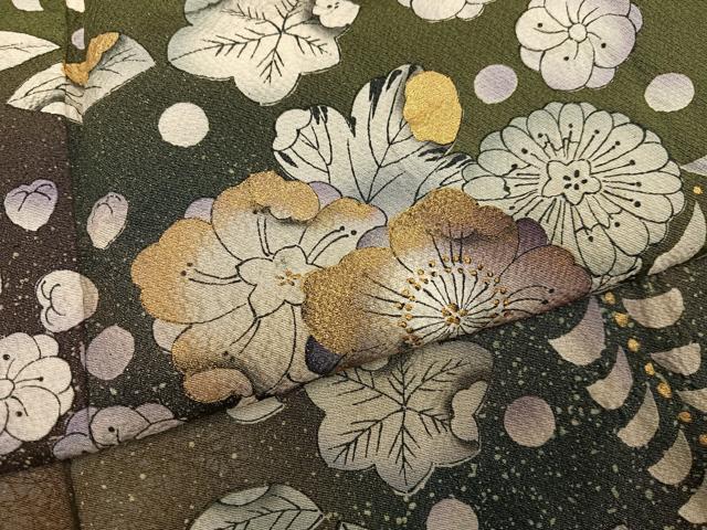 平和屋着物●訪問着 辻が花 暈し染め 金彩 正絹 逸品 AABM1271ph