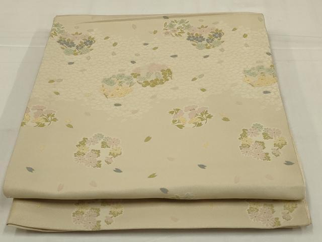 平和屋着物◎六通柄 京袋帯 花丸文 正絹 逸品 AABM1422ou