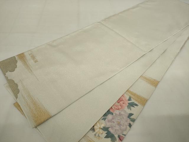 平和屋着物◎太鼓柄袋帯 王朝庭園 金銀糸 正絹 逸品 未使用 AABM1485od