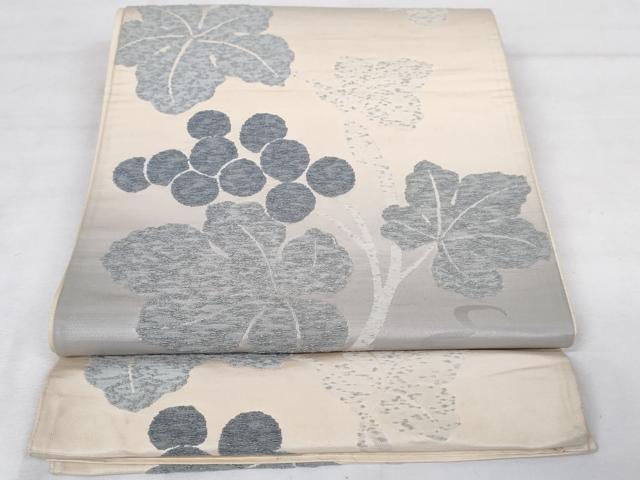 平和屋着物◎六通柄袋帯 葡萄唐草文 正絹 逸品 AABM1539od