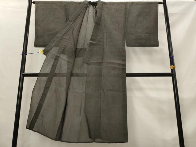 平和屋着物*夏物 男性 小紋 ちぢみ織 藤煤竹色 AABM1564st