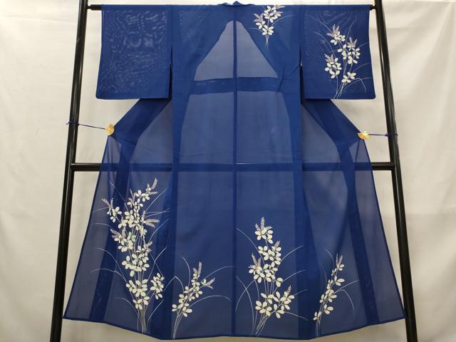 平和屋着物*夏物 訪問着 絽 草花文 正絹 逸品 AABM1566st