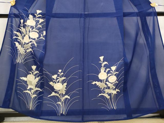 平和屋着物*夏物 訪問着 絽 手描き 草花文 正絹 逸品 AABM1571st