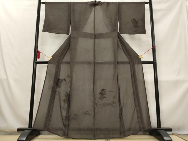 平和屋着物▽訪問着 無双 紗袷 紗×紗 唐子 正絹 逸品 AABM1751st