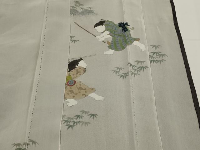 平和屋着物▽訪問着 無双 紗袷 紗×紗 唐子 正絹 逸品 AABM1751st