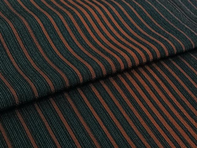 平和屋着物▽上質な小紋 単衣 縞 正絹 逸品 AABM1811jh