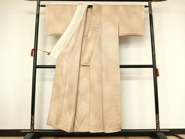 平和屋着物▽上質な小紋 単衣 霞文 暈し染め 正絹 逸品 AABM1816jh