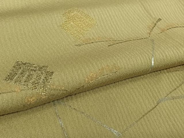 平和屋着物▽訪問着 単衣 竹屋町刺繍 源氏香草葉文 金銀彩 正絹 逸品 AABM1840jh