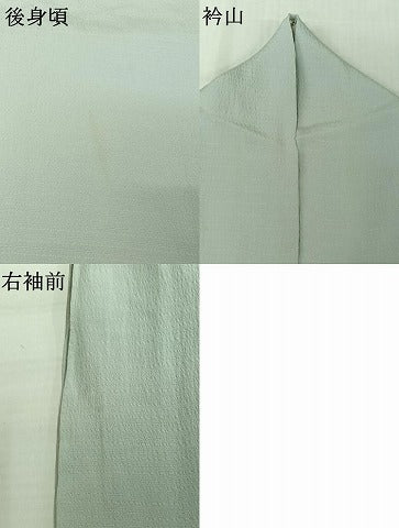 平和屋着物▽上質な色無地 単衣 水色 正絹 逸品 AABM1843jh