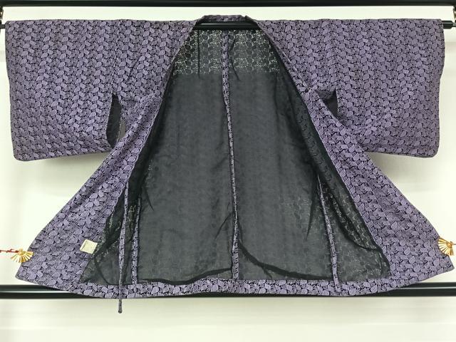 平和屋着物▽道行コート スリーシーズン 春夏秋 塵除け 草花文 AABM1845jh