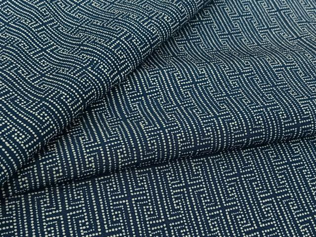 平和屋着物▽上質な小紋 単衣 幾何学文様 正絹 逸品 AABM1925jh