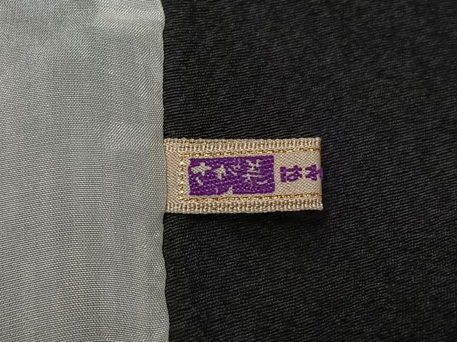 平和屋着物▽上質な小紋 単衣 幾何学文様 黒地 さが美扱い 正絹 逸品 AABM1980jh
