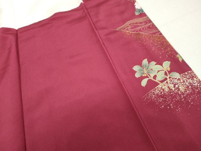 平和屋着物●訪問着 鴛鴦花文 暈し染め 金銀彩 正絹 逸品 AABM2002cs