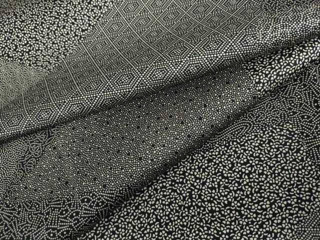平和屋着物●江戸小紋 切嵌 黒地 正絹 逸品 AABM2008cs