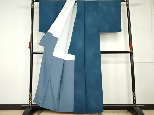 平和屋着物●二代目清次郎 手描き 小紋 霞文 暈し染め 正絹 逸品 AABM2013cs