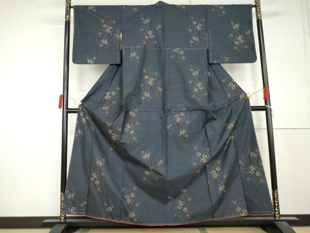 平和屋着物●本場大島紬 9マルキ 枝花文 正絹 逸品 未使用 AABM2022cs