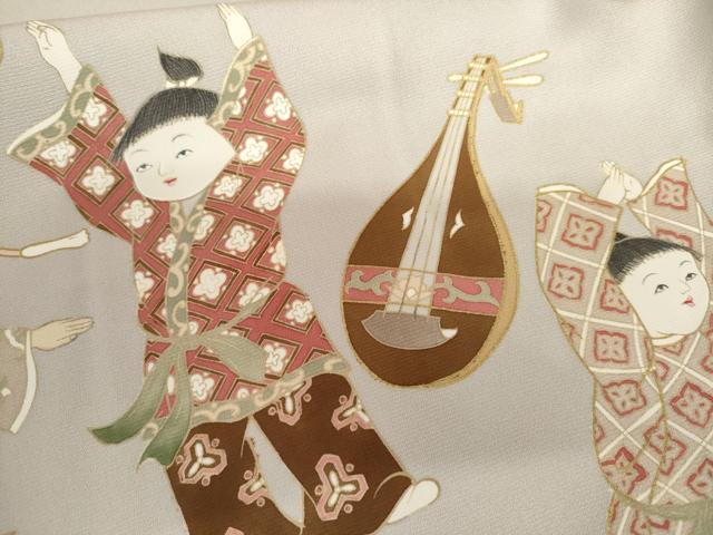 平和屋着物●訪問着 童子遊び 金彩 正絹 逸品 AABM2025cs
