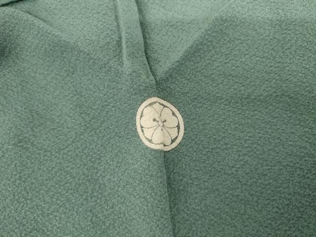 平和屋着物●上質な色無地 錆浅葱色 正絹 逸品 AABM2027cs