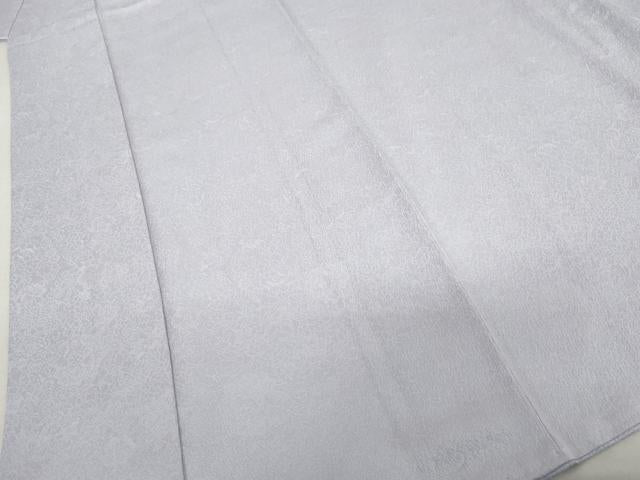 平和屋着物●上質な色無地 作家物 草花地紋 藤色 正絹 逸品 AABM2043cs