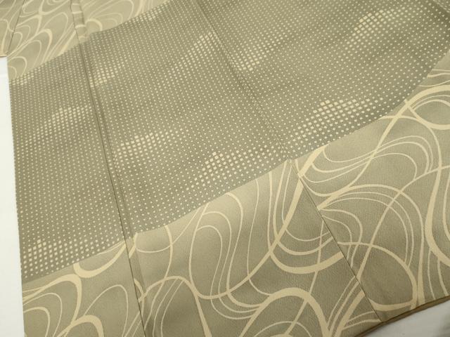 平和屋着物●紺仁越後型松煙 十一代 松井均 訪問着 流水文 正絹 逸品 AABM2061cs