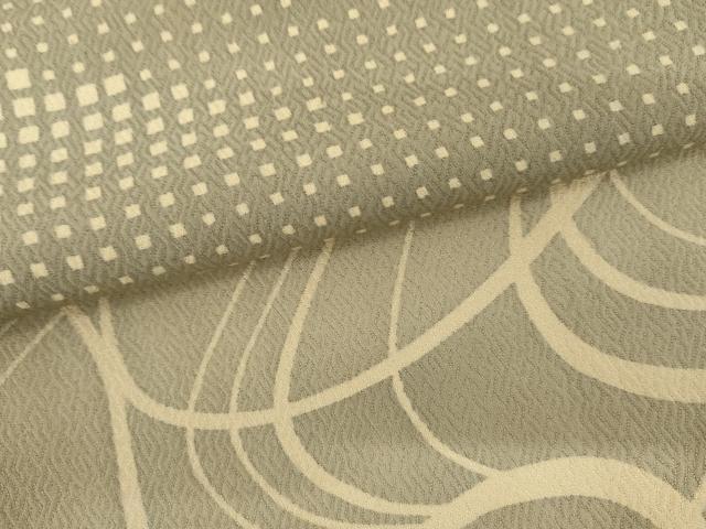 平和屋着物●紺仁越後型松煙 十一代 松井均 訪問着 流水文 正絹 逸品 AABM2061cs