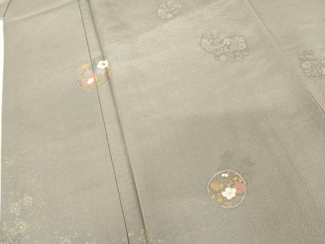 平和屋着物●友禅作家の巨匠 浅井青仁 訪問着 花丸文 正絹 逸品 AABM2067cs