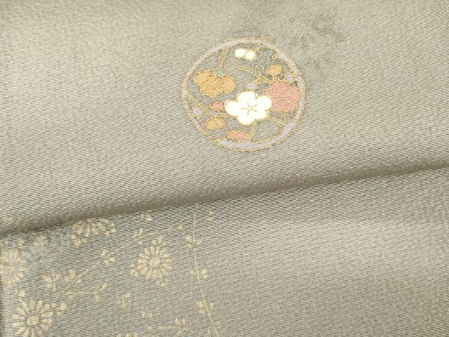 平和屋着物●友禅作家の巨匠 浅井青仁 訪問着 花丸文 正絹 逸品 AABM2067cs