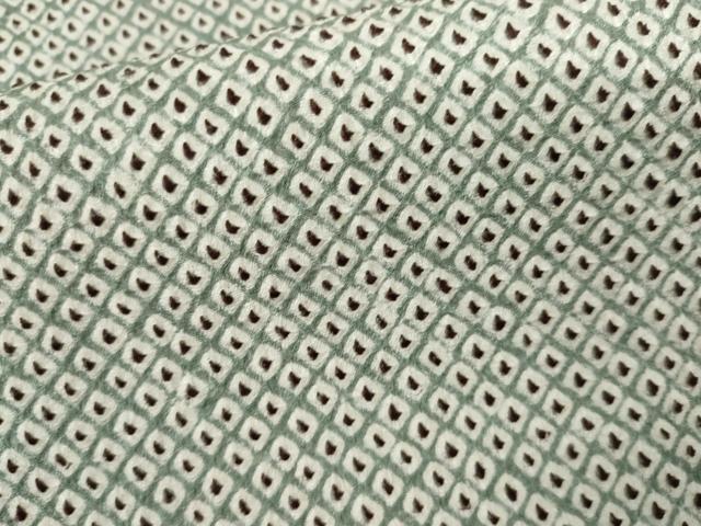 平和屋着物●大変加工の良い総絞り小紋 正絹 逸品 AABM2094cs