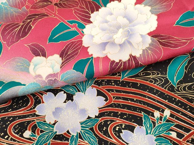 平和屋着物●豪華振袖 枝花文 暈し染め 金彩 正絹 逸品 AABM2100cs